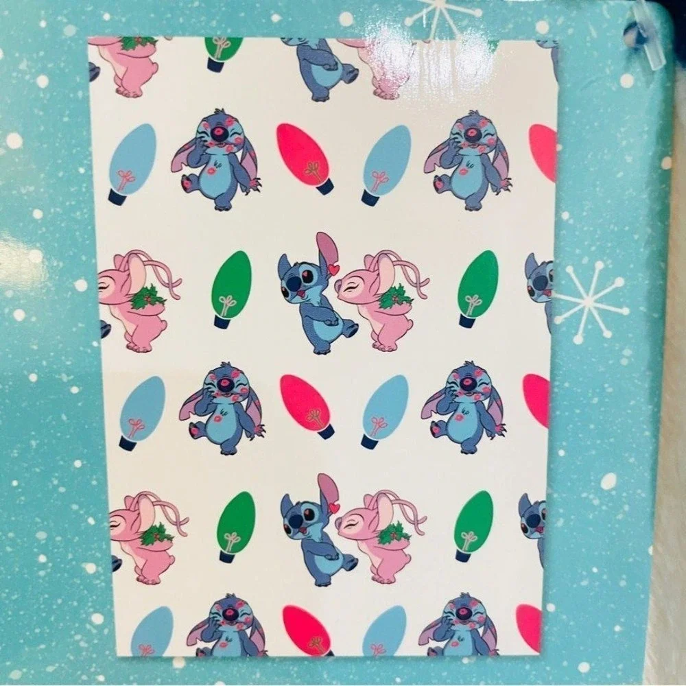 NEW Disney Stitch and Angel Christmas Plush Throw‎ Blanket Holiday Lights 50x70